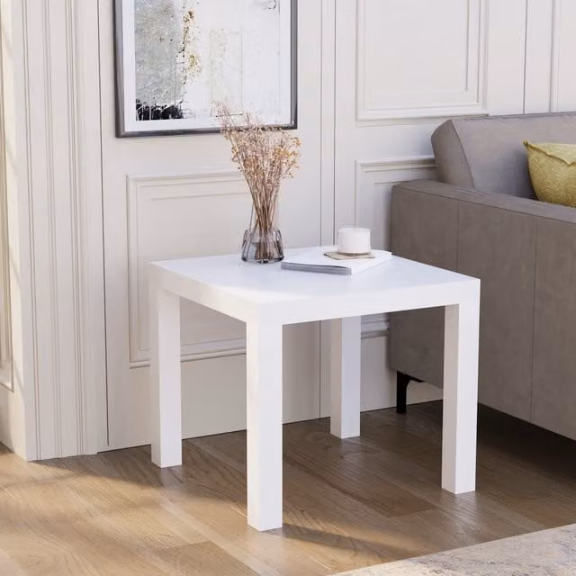 Vida Designs Beeston Modern Square Side Table in White