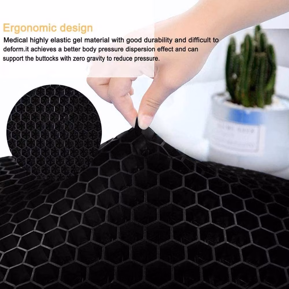 KORVIXA Honeycomb Breathable Gel Seat in Black, W: 120 cm x L: 150 cm – 2
