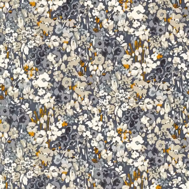 Clarke & Clarke Ennerdale Fabric in Denim Saffron