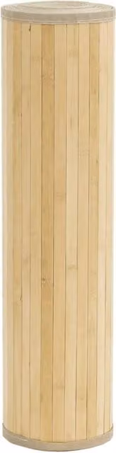 Berkfield Home Rectangular Bamboo and Polypropylene Rug in Beige, W: 80 cm, L: 300 cm