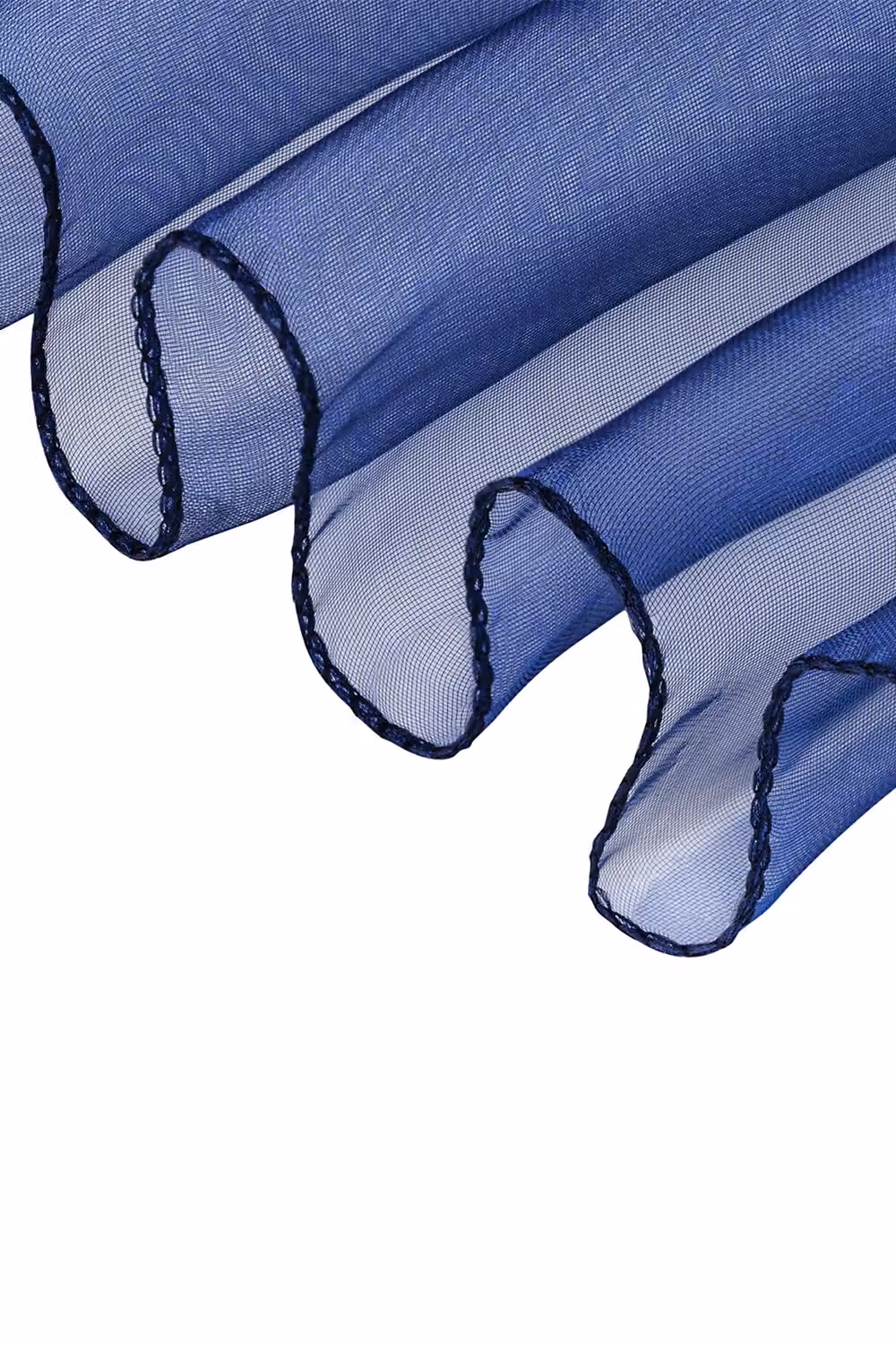 Neel Blue Organza Chair Sashes in Navy, W: 17 cm, L: 280 cm – 2