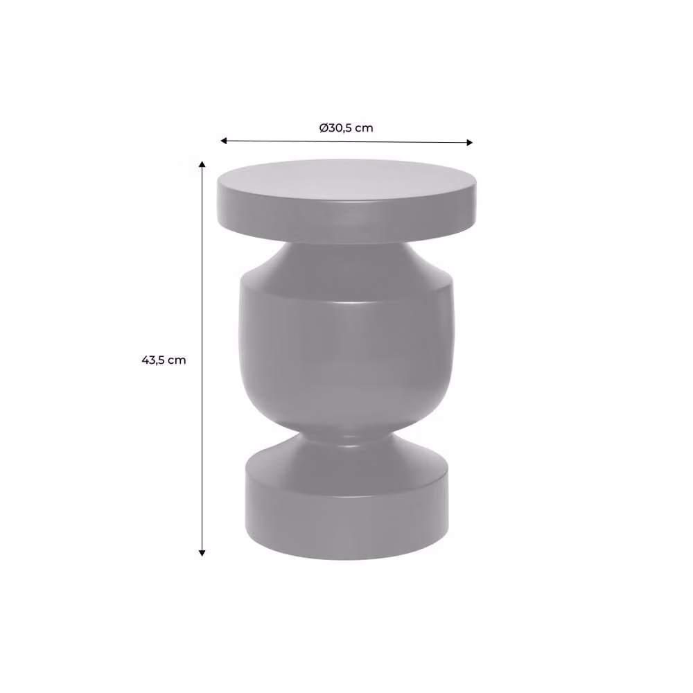 sweeek Metal Side Table in Khaki, W/D/H: 30.5 x 30.5 x 43.5 cm – 4