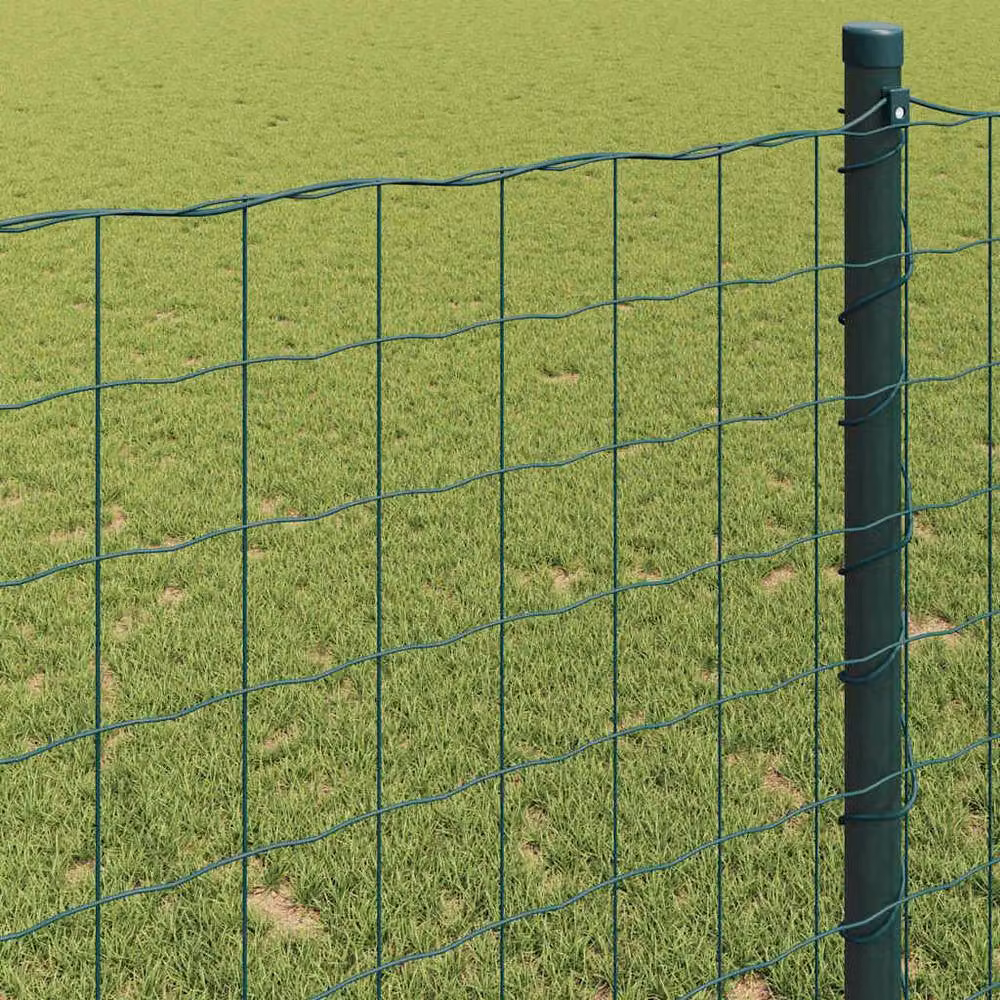 Berkfield Home Modern Euro Fence Green PVC Coated Steel 4 x 10 m – 3