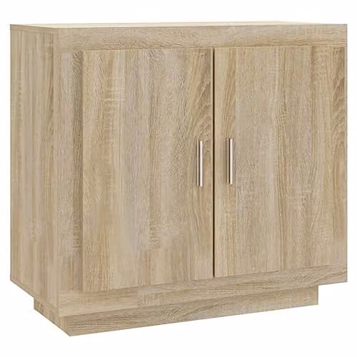 vidaXL Modern Sonoma Oak Sideboard in Brown and Beige, W/D/H: 80 x 40 x 75 cm