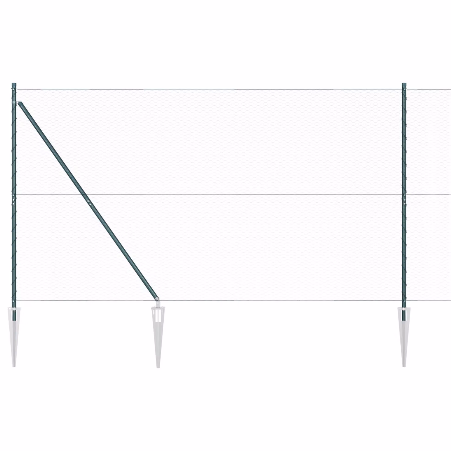 Berkfield Home Green Steel Hexagon Fence, 1.5 x 10 m – 2