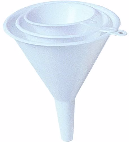 Chef Aid Set of 3 White Plastic Round Funnels