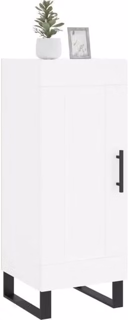 Berkfield Home Modern White Sideboard, W/D/H: 34 x 34 x 90 cm