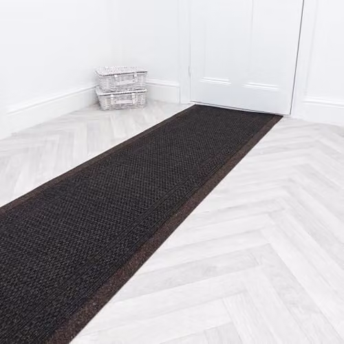 runrug Aztec Hallway Runner Rug, Dark Brown, W: 80 cm, L: 360 cm – 5