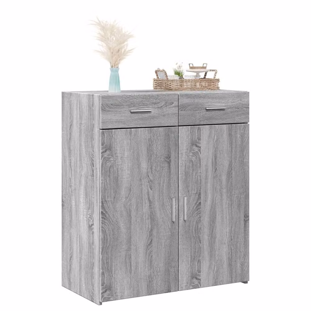 Berkfield Home Grey Sonoma Sideboard in Engineered Wood W/D/H: 80 x 42.5 x 93 cm – 2