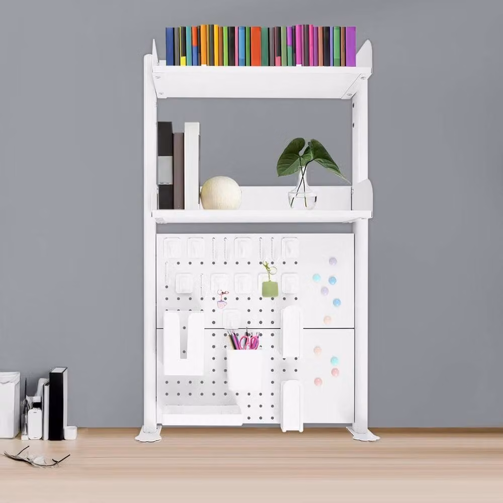 Kelvenix Clip On Desktop Pegboard for Home and Office in White – 2
