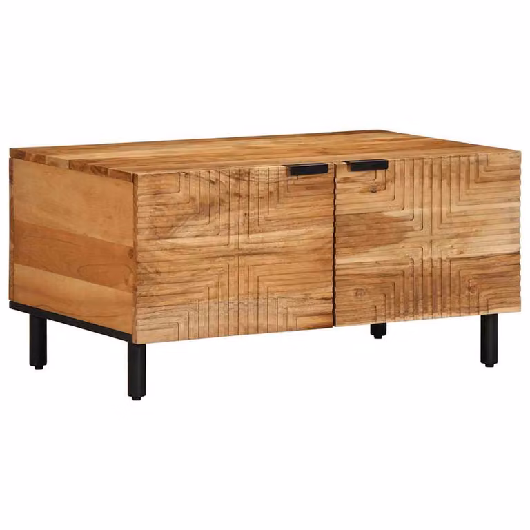 Berkfield Home Acacia Wood Coffee Table, Brown, W: 80 cm, D: 50 cm, H: 40 cm