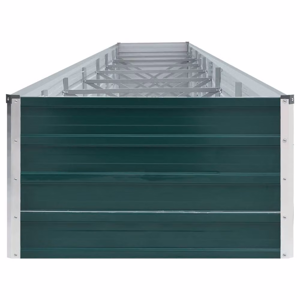 Berkfield Home Garden Raised Bed in Green Galvanised Steel, W: 600 cm, D: 80 cm, H: 45 cm – 3
