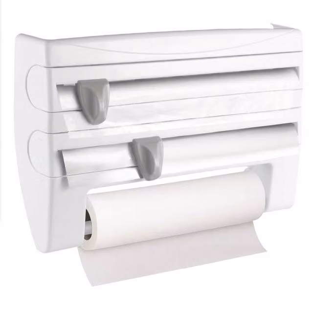 KORVIXA Cling Film Dispenser and Cutter in White