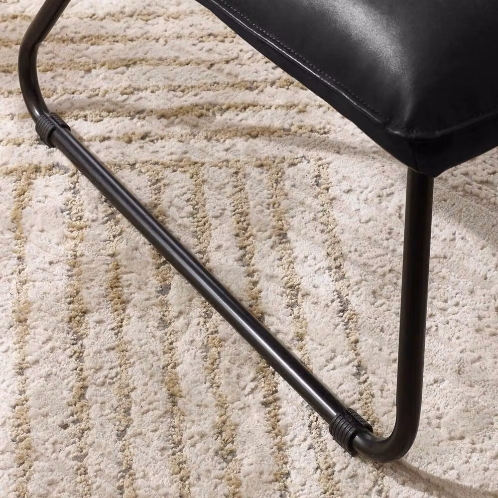 Cheshire Black Faux Leather Modern Lounge Chair – 2