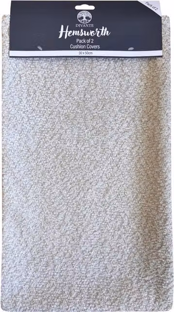 Divante Hemsworth Pack of 2 Boucle Cushion Covers in Beige