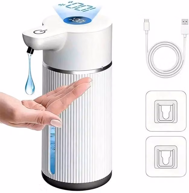 VOGREX White Touchless Automatic Electric Soap Dispenser 420ml – 1