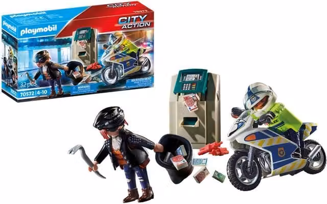 Playmobil Bank Robber Chase Playset in Blue and Multicolour