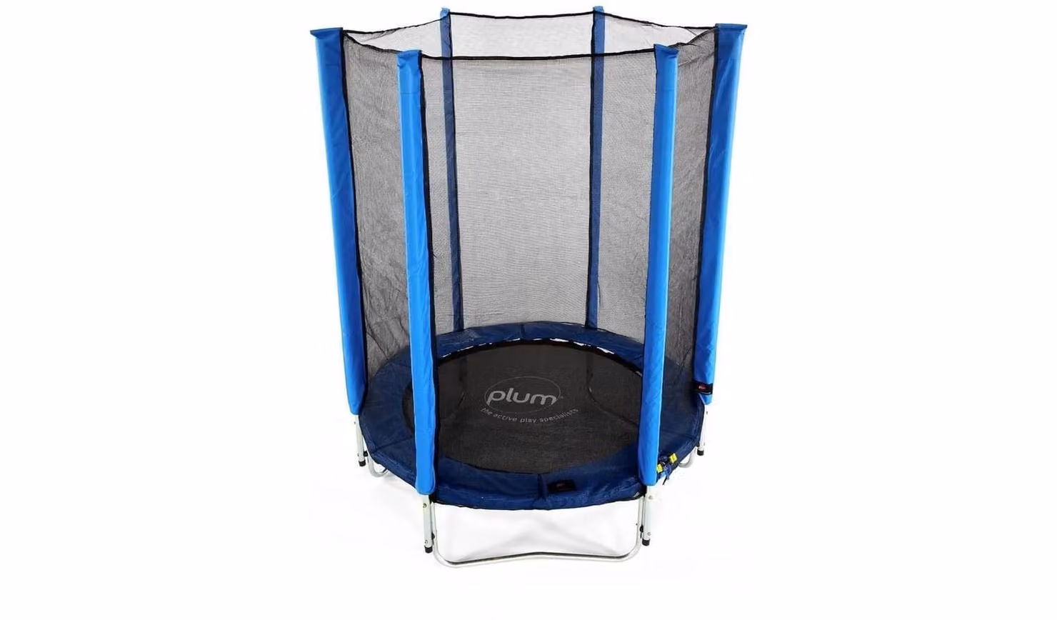 Plum Junior Springsafe Mini Trampoline with Safety Net and Enclosure, Blue