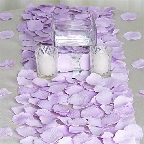 Shatchi 200pcs Purple Silk Rose Petal Confetti for Weddings, Anniversaries and Mother's Day Table Decorations – 2