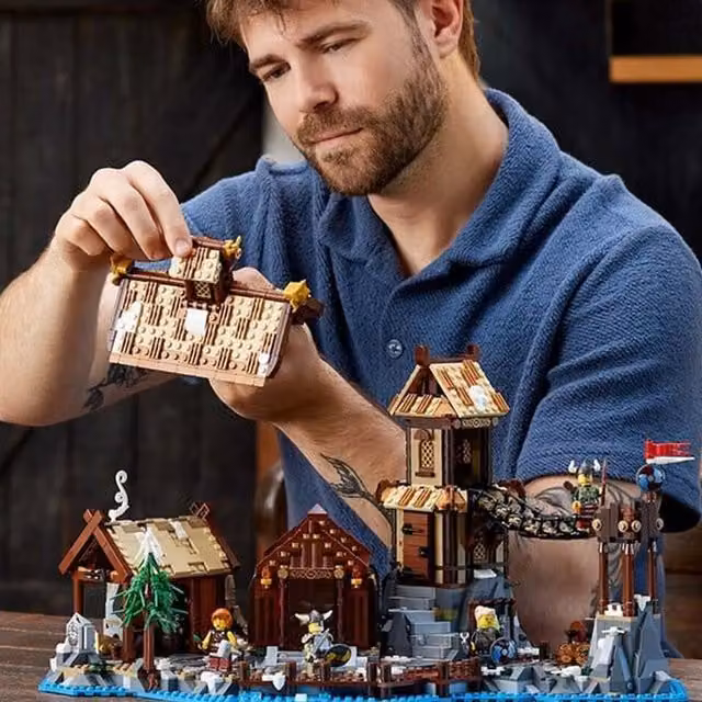 LEGO Ideas 21343 Viking Village Building Set in Brown and Multicolour