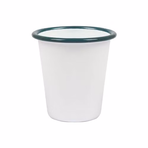 Argon Tableware Green and White Enamel Tumbler, 300ml