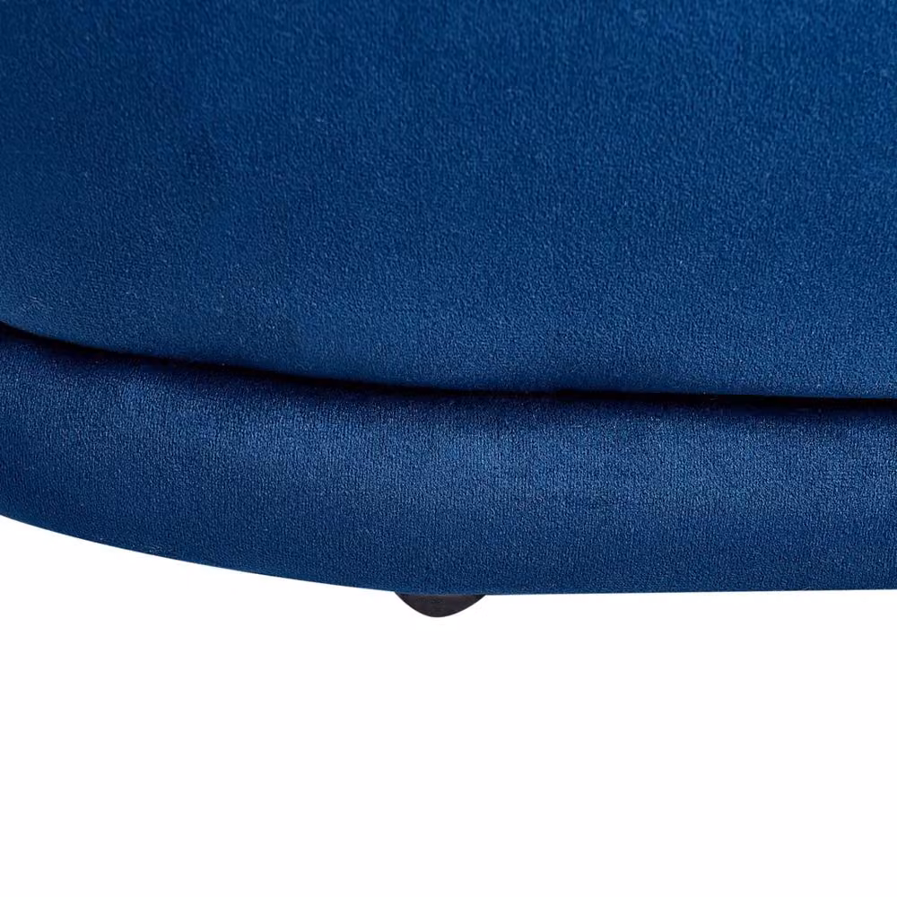 Wyld and Coco Lux Velvet Navy Blue Upholstered Bed Bench – 4