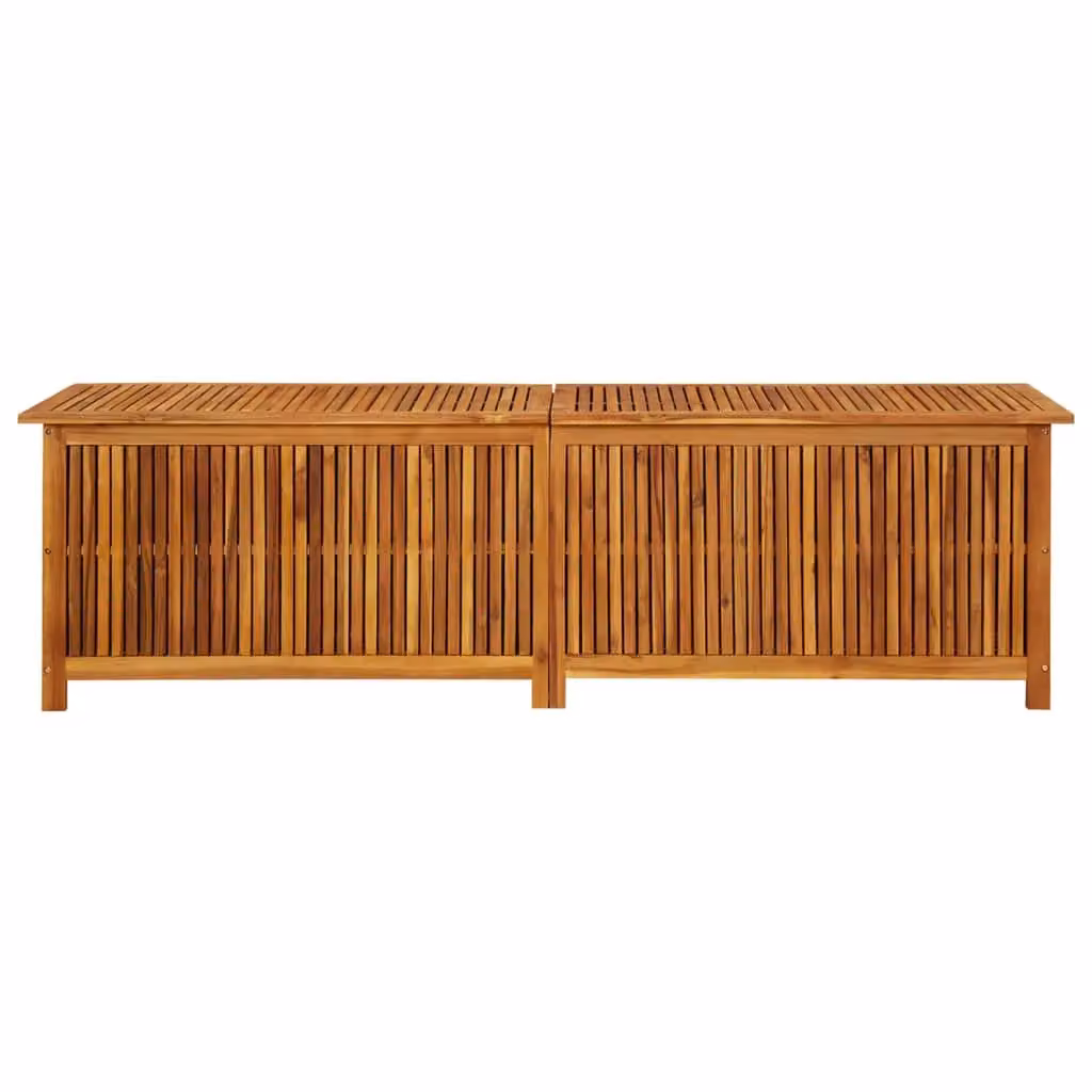 Berkfield Home Brown Solid Acacia Wood Garden Storage Box, W/D/H: 200 x 50 x 58 cm – 2