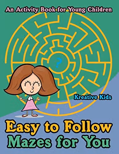 Kreative Kids Easy to Follow Mazes Activity Book for Young Children, Multicolour