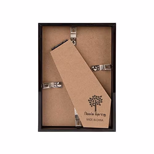 Nicola Spring Set of 5 Modern Rectangular 3D Deep Shadow Box Photo Frames in Black – 2