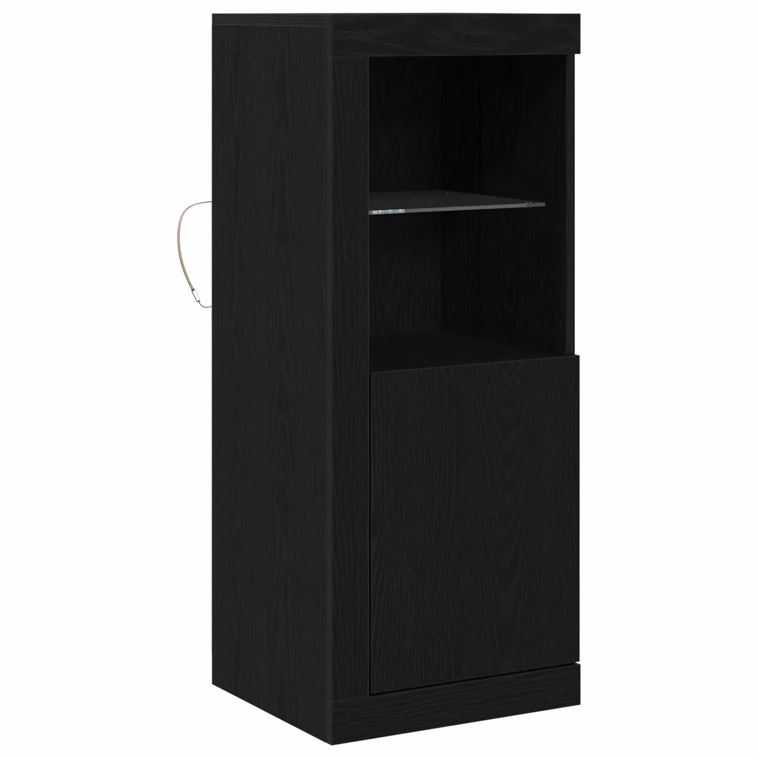 Berkfield Home Modern Sideboard with Integrated LED Lights in Black Oak, W/D/H: 41 x 37 x 100 cm – 2