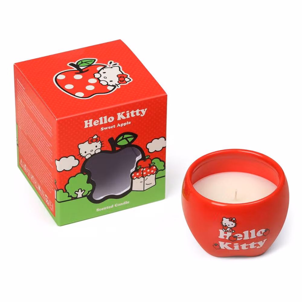 Hello Kitty Apple Shaped Scented Candle in Red, Sweet Fruity Fragrance, 170g – 2