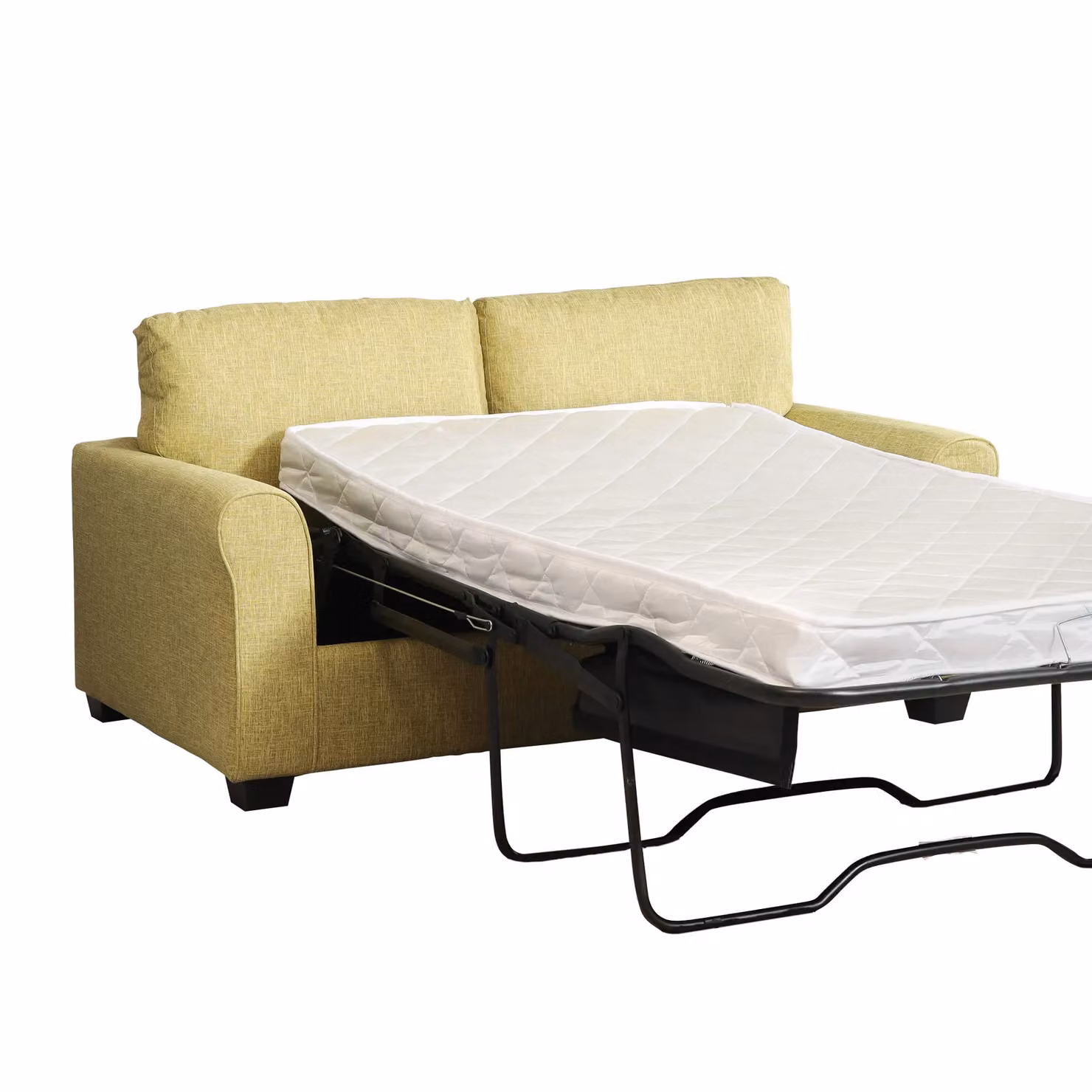 Artemis Home Dawson Fabric Sofabed in Green with Solid Wood Frame and Pull Out Drawer, W/D/H: 100 x 200 cm – 2