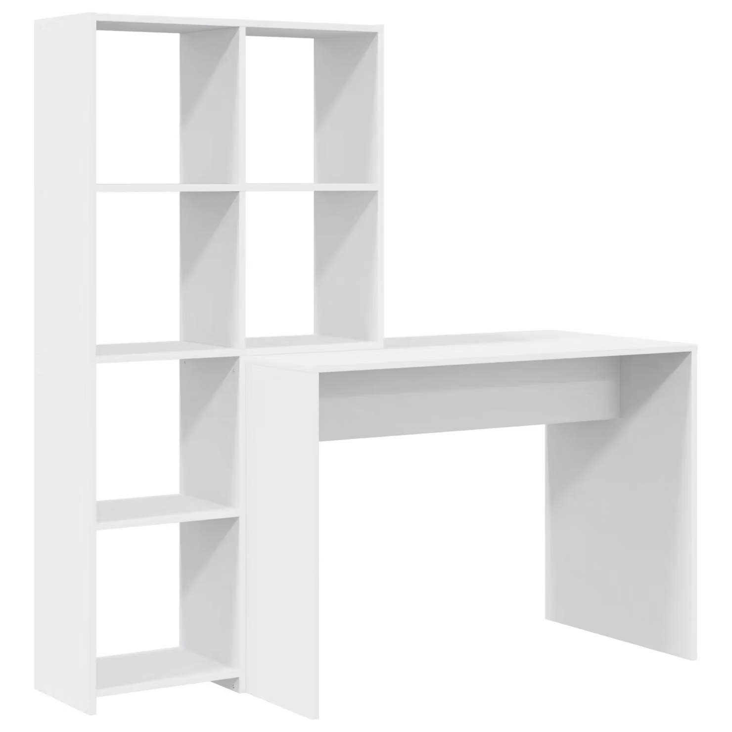 Berkfield Home Modern White Engineered Wood Storage Shelf with Side Panel – 2