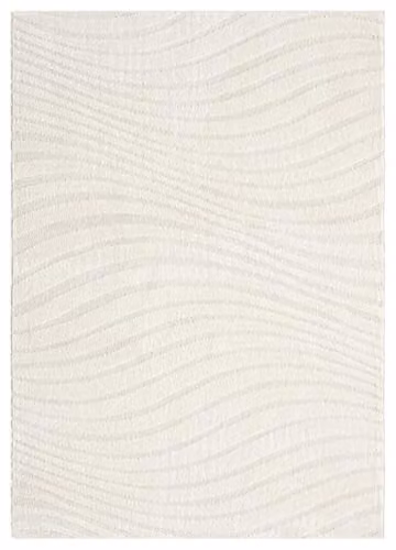 Desire Rugs Aya Scandinavian Boho Wave Living Room Area Rug in Beige and White, W: 120 cm, D: 170 cm – 2