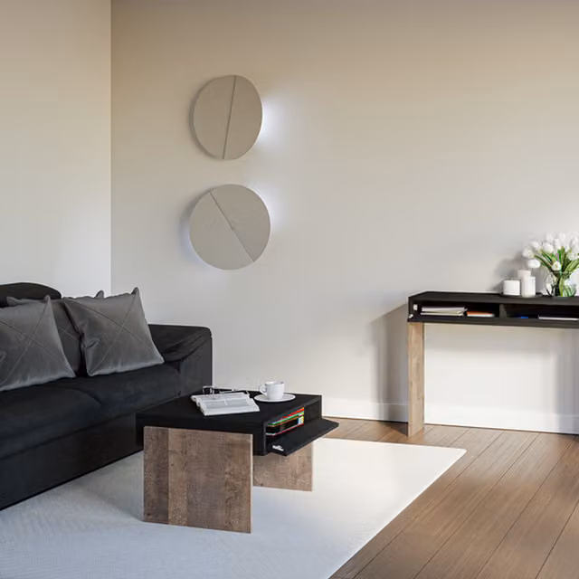 FurnitureFactory Modern Rectangular Wooden Coffee Table with Storage Shelf, Black