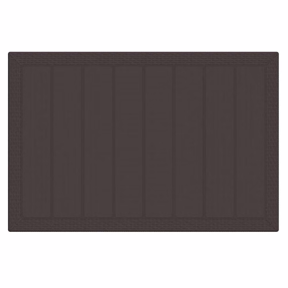 Berkfield Home Brown Poly Rattan Extendable Garden Table W/D/H: 150 x 100 x 73 cm – 5