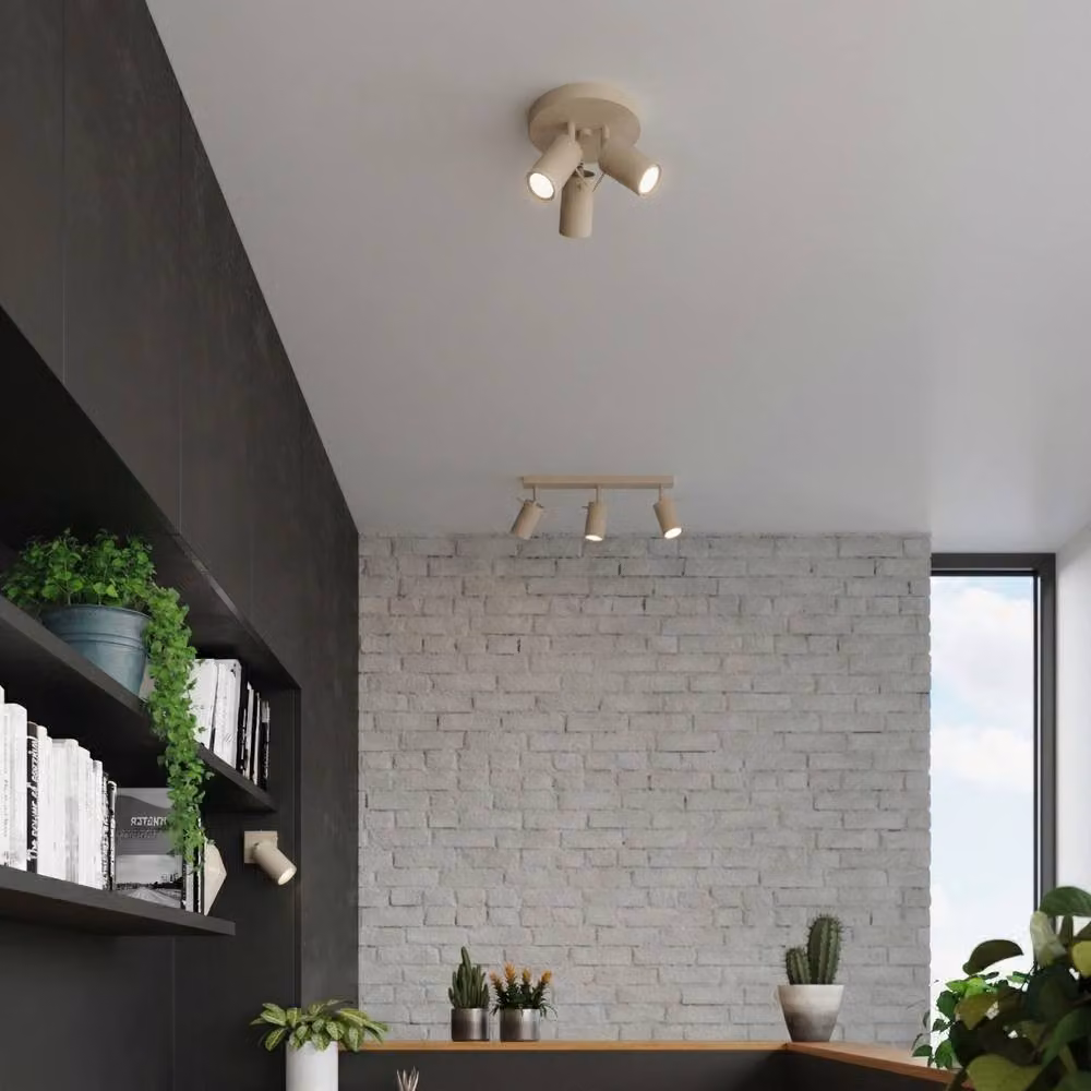 Sollux Lighting Modern Taupe Ceiling Lamp with 3 Lights, W/D/H: 14.5 x 25.7 x 25.7 cm – 4