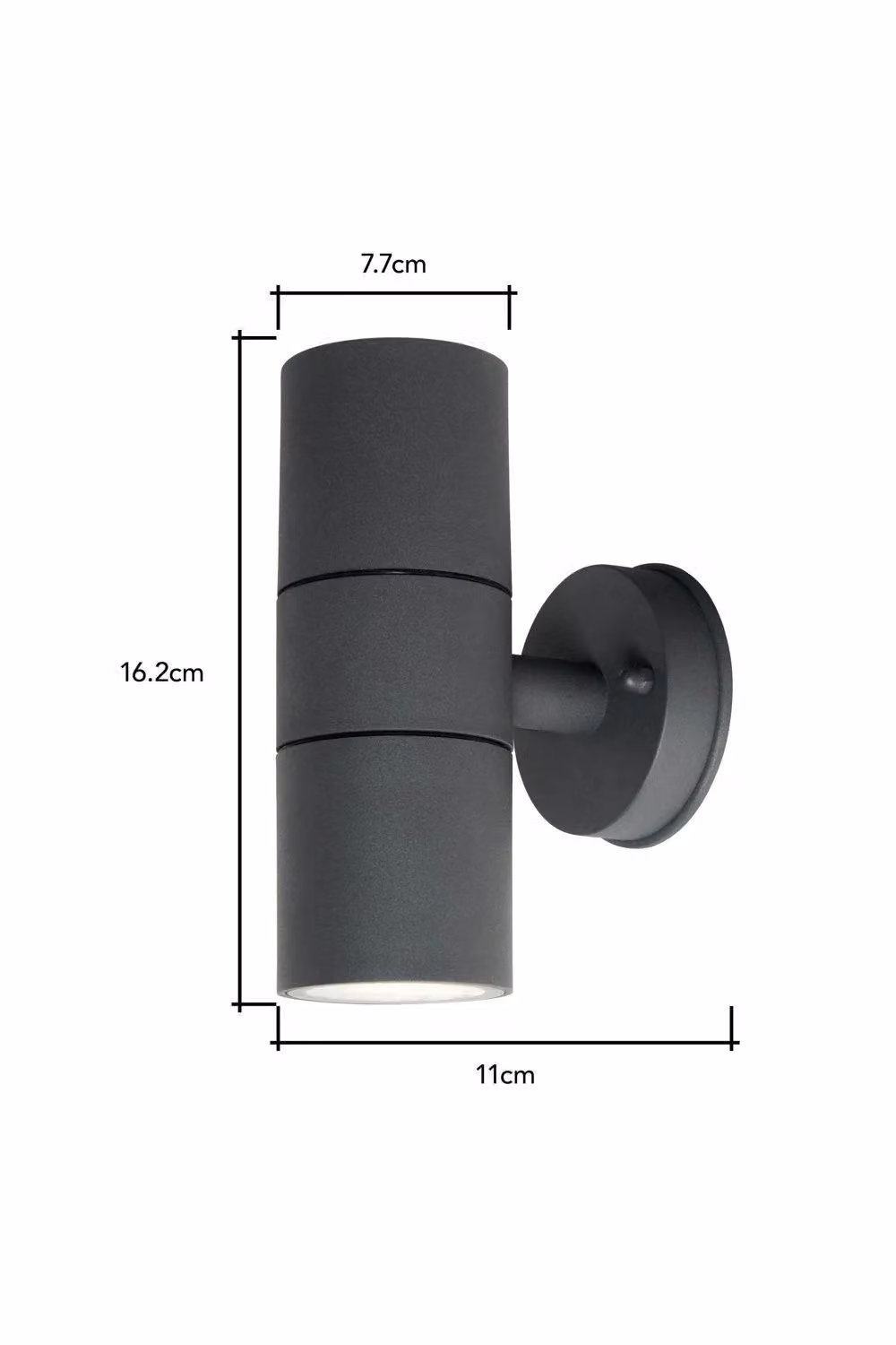 BHS Lighting Roy Up & Down Modern Outdoor Wall Light in Grey – 3