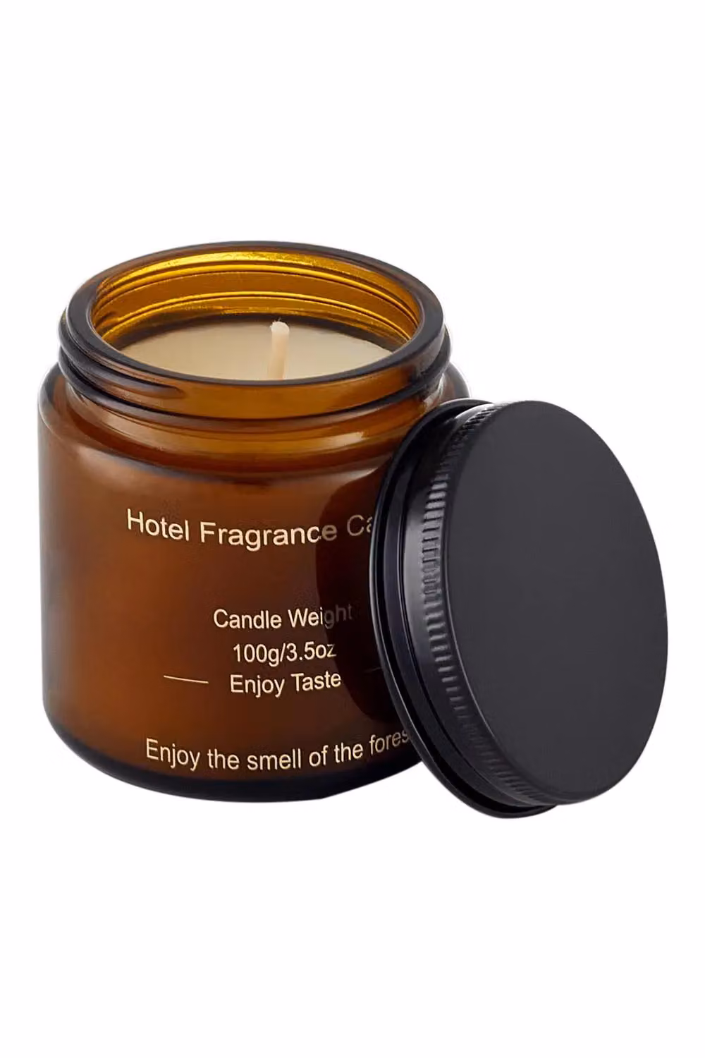SHEONLY Lemon and Rose Soy Wax Scented Candle in a Brown Glass Jar – 2