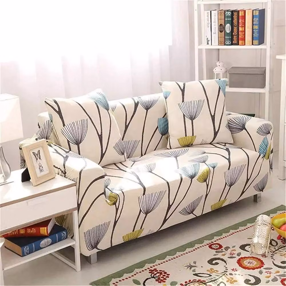 NESTLUNE Modern Floral 3 Seater Stretch Sofa Covers, Multicolour, W: 190 cm x H: 100 cm – 2
