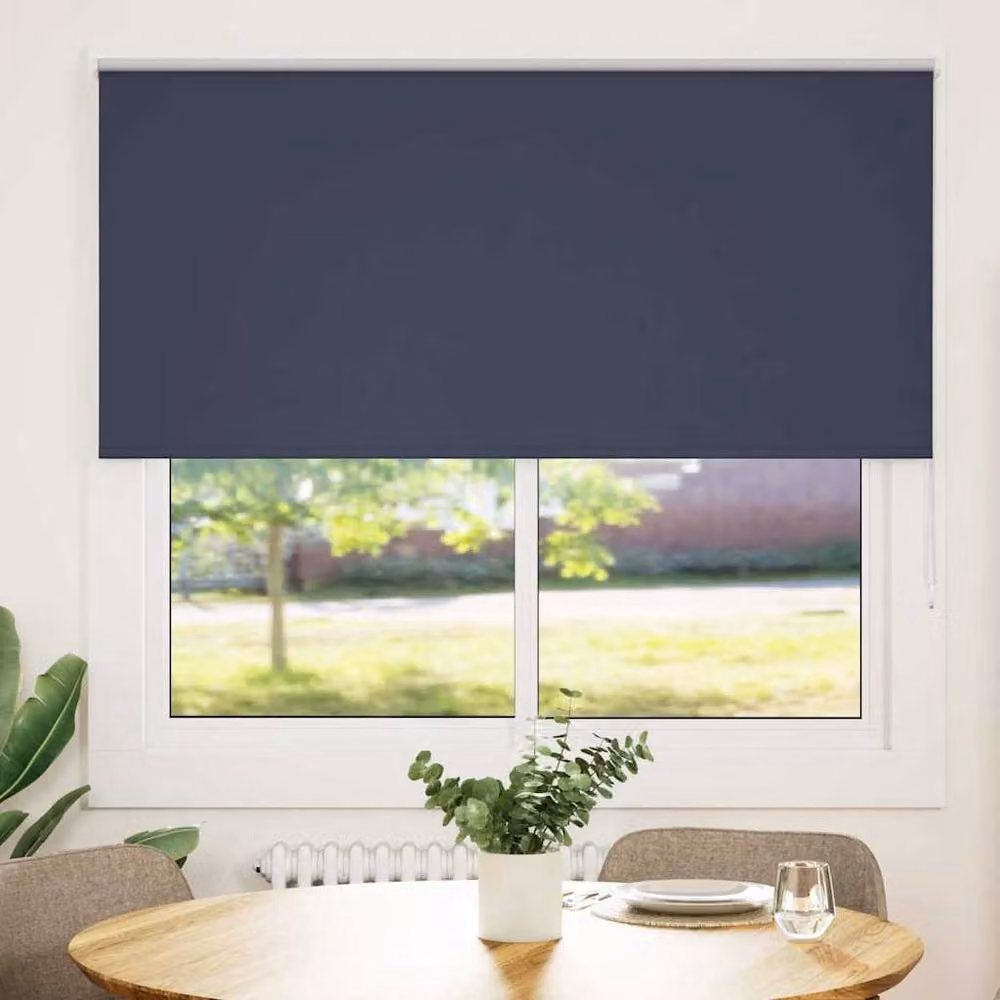 Berkfield Home Blue Marine Blackout Roller Blind, Thermal Insulating Polyester Fabric, W: 155 cm, H: 130 cm – 2
