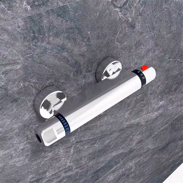 SPETLEK Thermostatic Exposed Bar Shower Mixer Valve in Chrome and Silver
