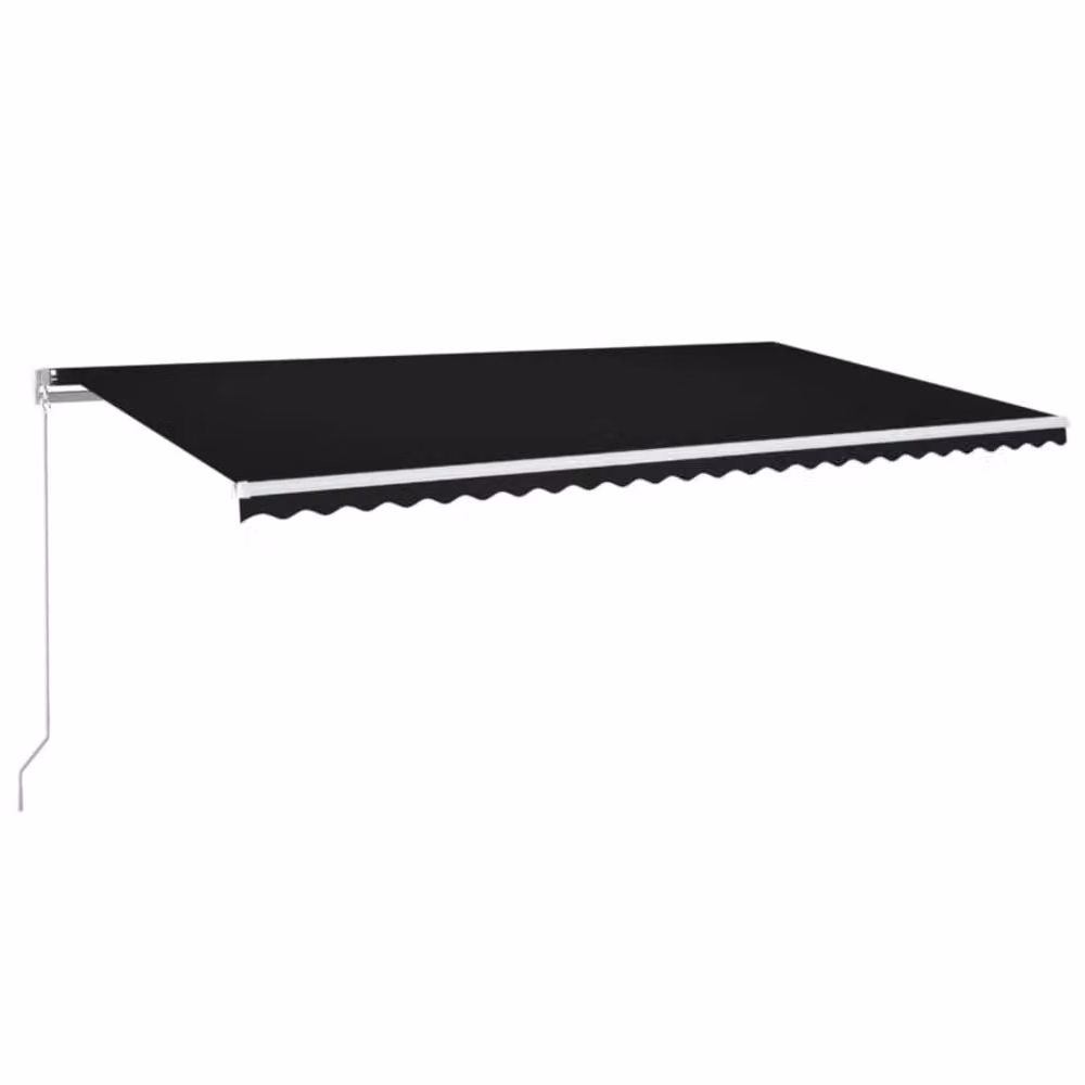 Berkfield Home Manual Retractable Awning with LED, Anthracite and Black, W: 600 cm, D: 300 cm – 2