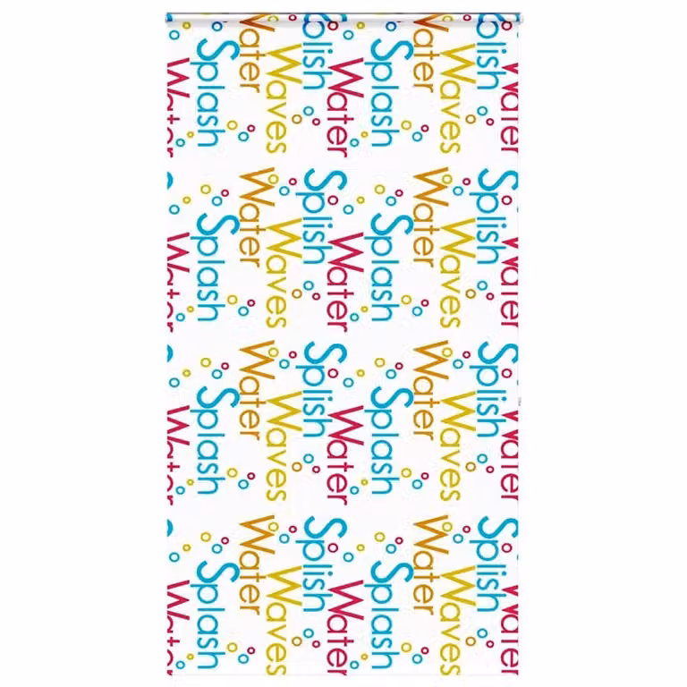 Berkfield Home Multicolour Graphic Opaque Shower Roller Blind with Cassette, W/H: 116 x 240 cm