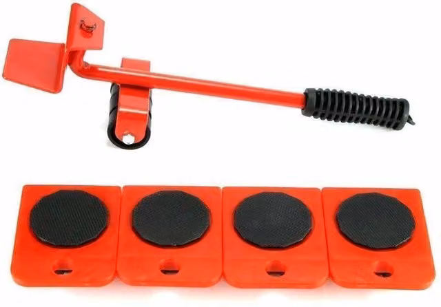Havendro Heavy Duty Furniture Lifter and Slider Moving Tool Set in Red – 1
