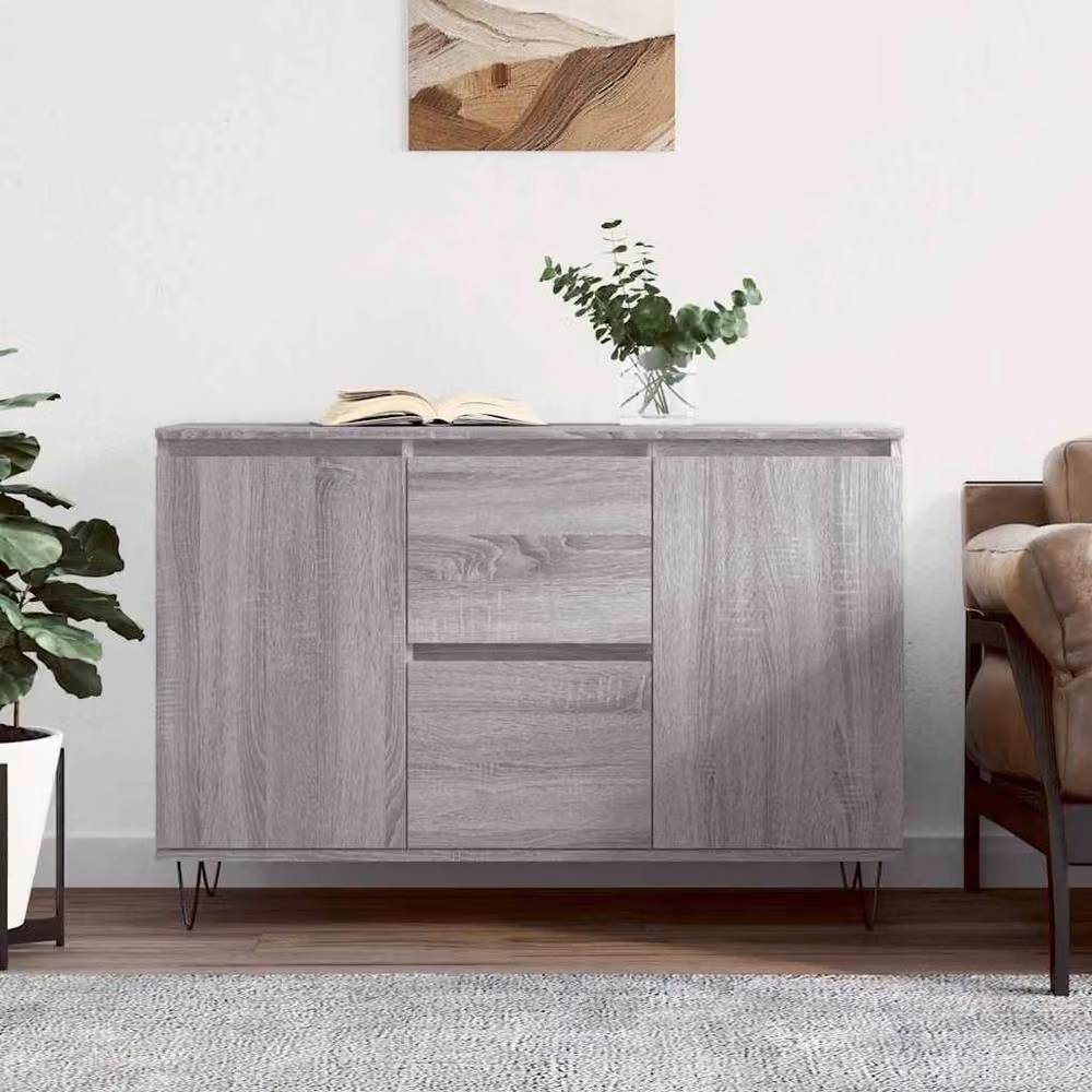 Berkfield Home Grey Sonoma Sideboard W/D/H: 104 x 35 x 70 cm – 2
