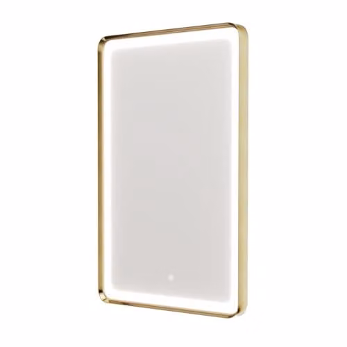 Nes Home LED Bathroom Mirror with Demister and Touch Sensor, Brushed Brass, W: 50 cm, H: 70 cm – 4