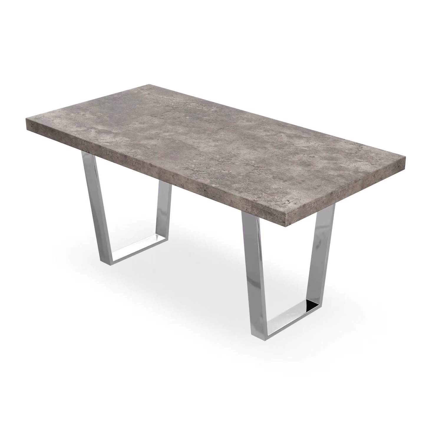 More4Homes Aria Rectangular 4-6 Seater Dining Table in Grey with Chrome Legs, W: 160 cm, D: 80 cm, H: 76 cm – 2