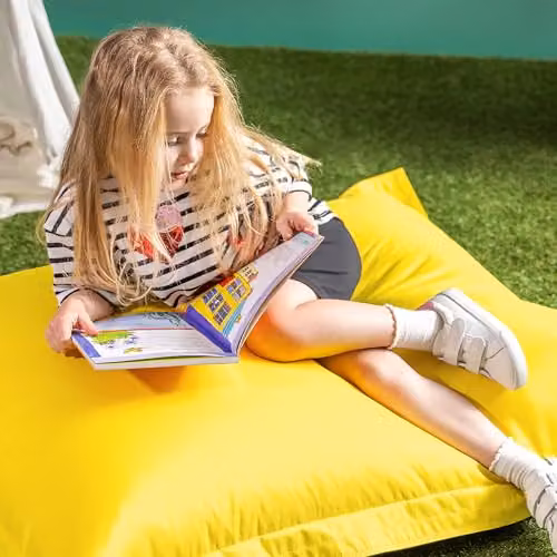 ICON Kids Yellow Bean Bag with Removable Water Repellent Cover and EPS Polystyrene Filling – 3