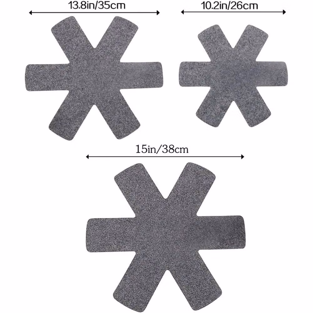 Havendro 12-Piece Pan Protector and Pot Separator Pads in Grey – 2